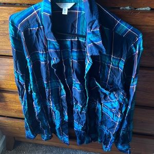 Blue green extra large flannel, Walmart brand